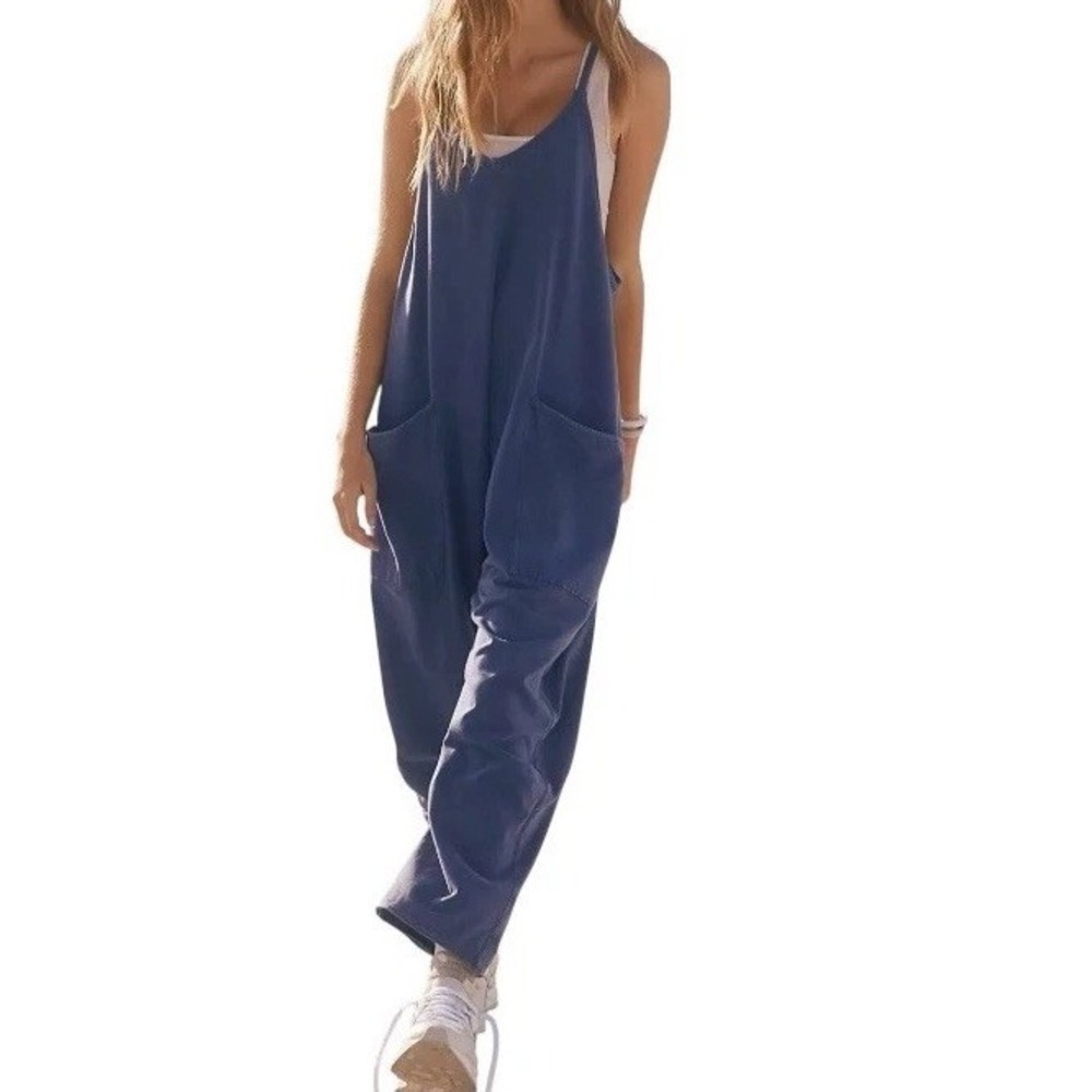 Free People FP Movement Hot Shot Romper Jumpsuit Women's Medium Blue